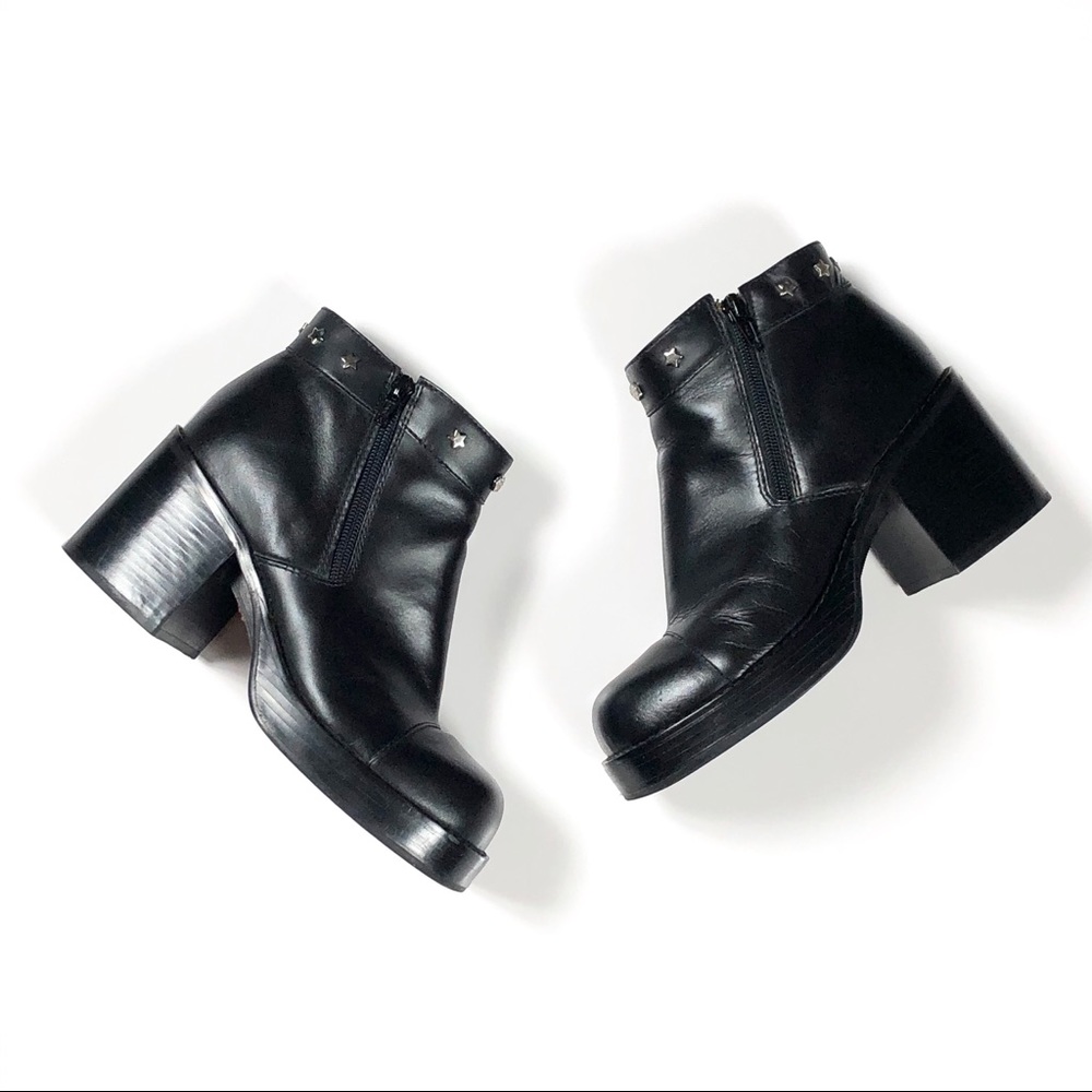 Harley Davidson Black Leather Ankle Booties
